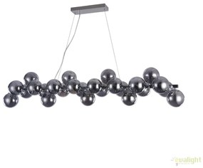 Lustra deosebita cu 25 de surse de lumina Dallas, crom/ fumuriu MYMOD547PL-25CH