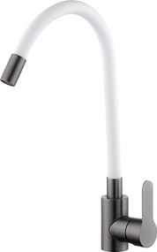 Baterie bucătărie cu pipă flexibilă - 268 oțel inoxidabil Satinat P14A