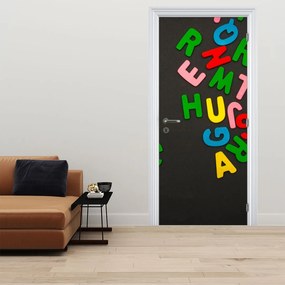Fototapet pentru ușă - Litere colorate (95x205cm)