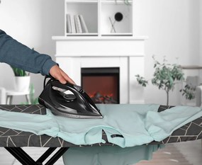Fier de calcat Zilan ZLN8603, talpa ceramica, Negru, Putere 2600W, calcare cu abur