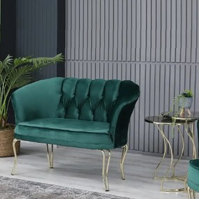 Canapea 2 locuri  Viena  verde auriu