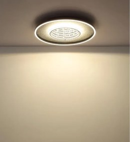 Globo 68288D3 - Lampă de tavan LED MIRRORA 40W/230V, diam. 51,5 cm, neagră