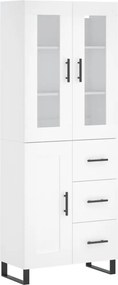 vidaXL Dulap înalt, alb, 69,5x34x180 cm, lemn compozit