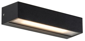 Aplică modernă neagră cu LED IP65 - Steph