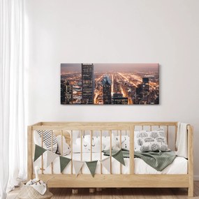 Tabloul cu metropolă luminată (120x50 cm)