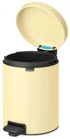 Cos cu pedala Brabantia NewIcon 1008840, 5 L, Inchidere lina, Baza antiderapanta, Galben