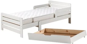 Set JUMPER format dintr-un Pat copii transformabil cu sertar și SALTEA PAT COPII (140 + 60 cm).