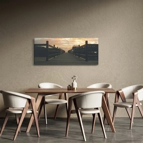 Tablou - Ponton de lemn, lac (120x50 cm)