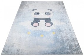 Covor pentru copii cu un panda drăguț pe un nor Lăţime: 140 cm | Lungime: 200 cm