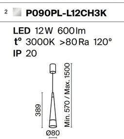 Pendul LED design modern Sintesi