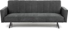 Canapea extensibila ARMANDO, gri, stofa catifelata, 192x100x78 cm