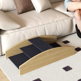 PawHut Balansier de agilitate pentru câini, 2-in-1 balansier și scară, antiderapant, lemn de brad, 80 x 39,5 cm | Aosom Romania