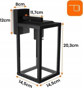 Lampă de perete de exterior 1xE27/40W/230V IP54 neagră