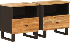 vidaXL Dulap pentru pat 2 pcs Maro 40 x 33 x 46 cm Lemn de mango solid
