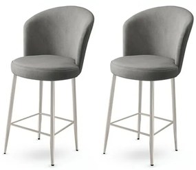 Set de scaune de bar Fora Grey, 2 buc.