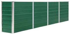 Strat inaltat gradina, verde, 320x40x77 cm, otel galvanizat 1, Verde, 320 x 40 x 77 cm