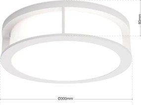 Orion - Corp de iluminat exterior HENRY, 2x E27/15W/230V, Ø 30 cm, IP44, alb