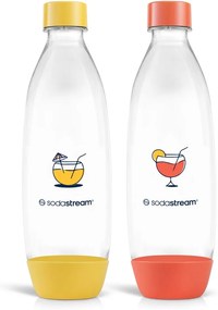 Sticlă Sodastream Fuse Orange/Yellow 2x 1 l,lavabilă în mașina de spălat vase