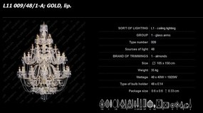 Lustra 48 brate cristal Bohemia L11 009/48/1-A