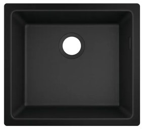 Chiuveta compozit Hansgrohe S51 SilicaTec negru grafit 50x45 cm
