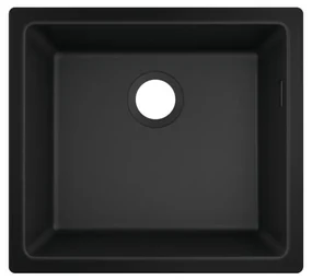 Chiuveta compozit Hansgrohe S51 SilicaTec negru grafit 50x45 cm