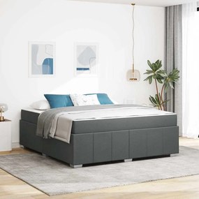 vidaXL Cadru de pat Gri închis 180 x 200 cm țesătură