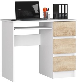 Masă PC Benicio (alb + stejar sonoma) (D). 1068994