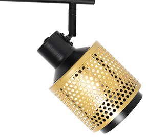 Spotlight industrial negru cu auriu cu 2 lumini - Kayden