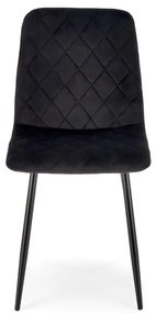 Scaun K525 velvet negru