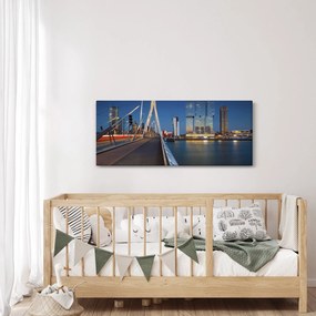 Tablou - Amurg în Rotterdam, Olanda (120x50 cm)