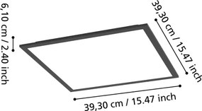 Eglo 901506-LED RGBW Plafonier cu dimmer MORADILLO-Z LED/19W/230V 40x40cm negru