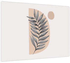 Tablou pe sticlă - Foaie ilustrată N⁰1 (70x50 cm)
