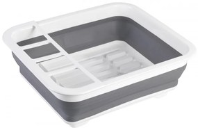 Scurgator de vase pliabil, Wenko, 36.5 x 13 x 31 cm, polipropilena/plastic, alb/gri
