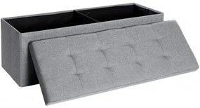 Bancheta Pliabila Amara, Cu Lada, Gri Deschis, 110 x 38 x 38 cm