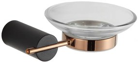 Mexen Aron săpunieră, negru/aur roz - 7088139-67