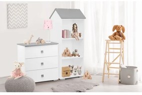 Comodă PABIS 87x83 cm alb/gri