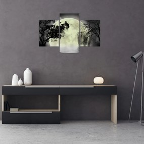 Tablou - Lună plină deasupra apei (90x60 cm)