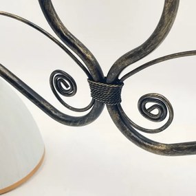 Lustră pe lanț RETRO 2xE27/60W/230V bronz/patină