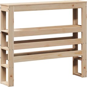 vidaXL Tăblie de pat cu rafturi, 100 cm, lemn masiv de pin