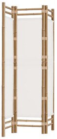 350623 vidaXL Separator de cameră pliabil cu 3 panouri 120 cm bambus și pânză