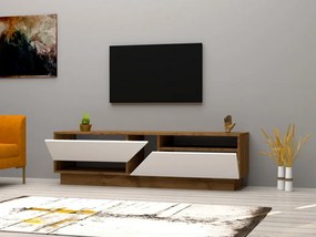 Comoda TV Koza Walnut-Alb