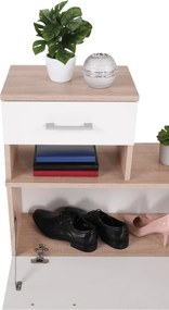 Ansamblu pentru hol, stejar sonoma/alb, ASTER