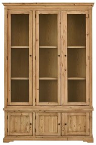 Biblioteca 6 usi, din lemn masiv de pin reciclat, aspect rustic, Abbey