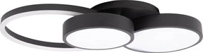 Plafoniera LED Erste Sobek 55W 600x105 mm, Design Modern Geometric Negru Mat, Corp Iluminat Interior Elegant pentru Living, Dormitor sau Birou