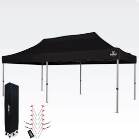 Cortină tip cort 3x6 ALU fără pereți - Cadru din aluminiu, impermeabil - fără pereți - Negru