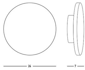 Aplica LED ambientala design circular ACOUSTIC D-24cm blue