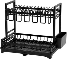 Uscător de vase, cu 2 niveluri, Ecarla, 42×30×38 cm, SU06CZ