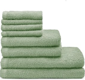 Prosoape de baie verzi 8 buc. din bumbac cu uscare rapidă/din frotir Quick Dry – Catherine Lansfield