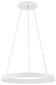 Lustra LED suspendata design modern circular ORMI alba