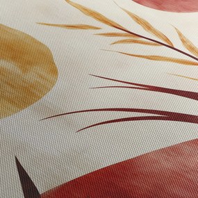 Tablou - Plante și cercuri (cu ceas) (90x30 cm)